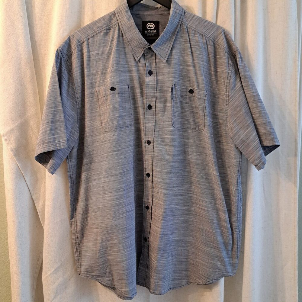 Vintage Ecko Unltd 100% Cotton Collared Button-Down, 2XL